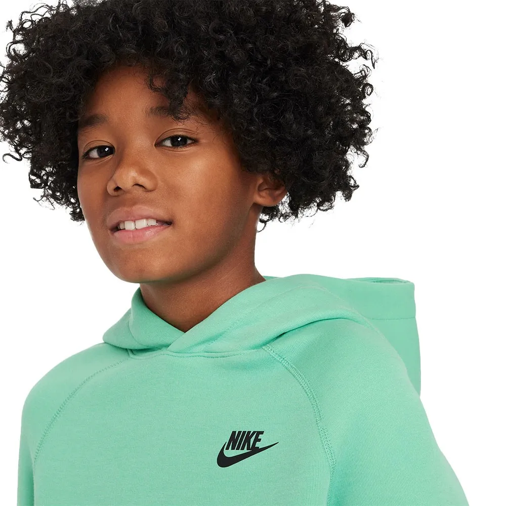 Nike Felpa Con Cappuccio Tech Fleece Verde Bambino