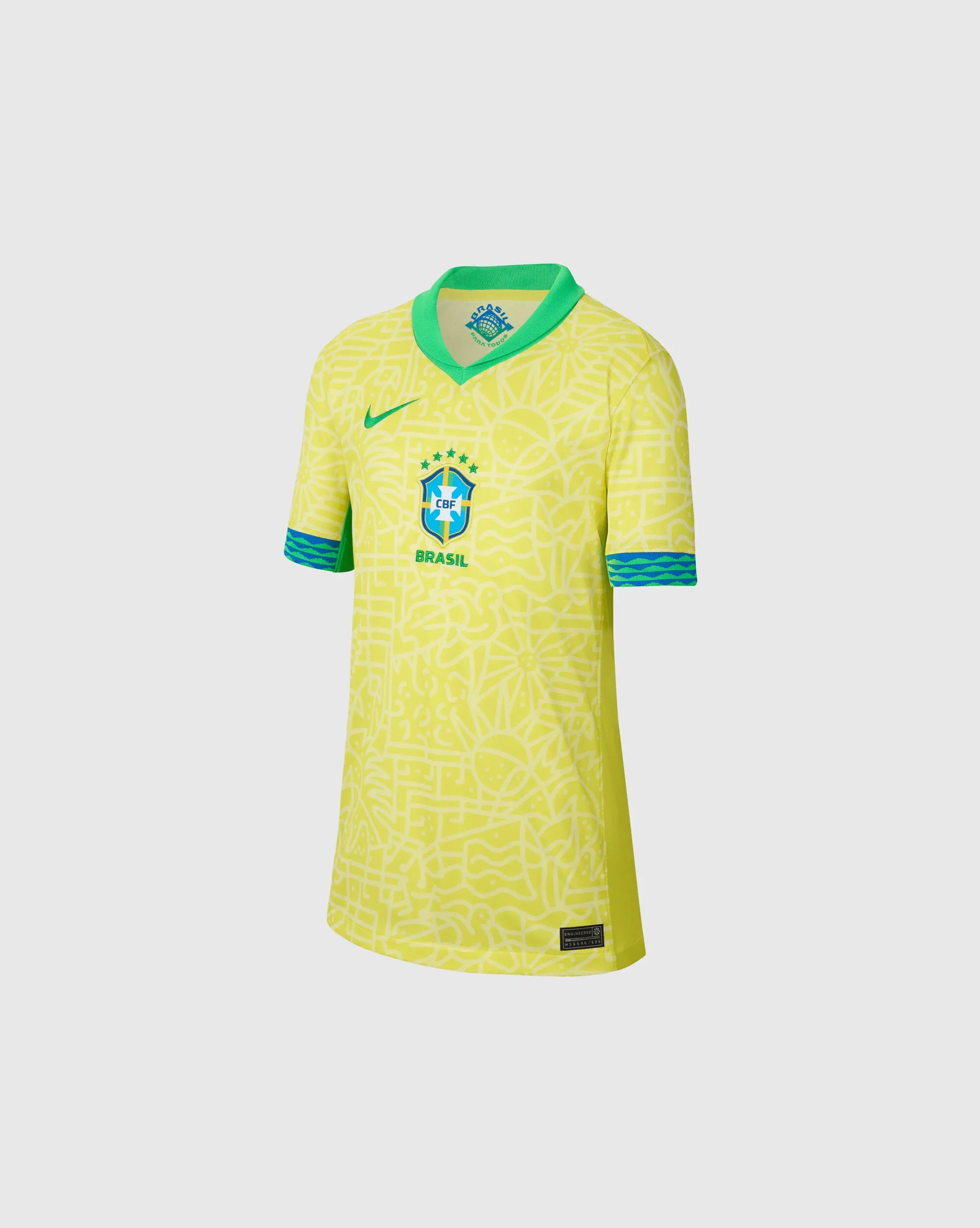 Nike Maglia Home Brasile 2024 Giallo Bambino