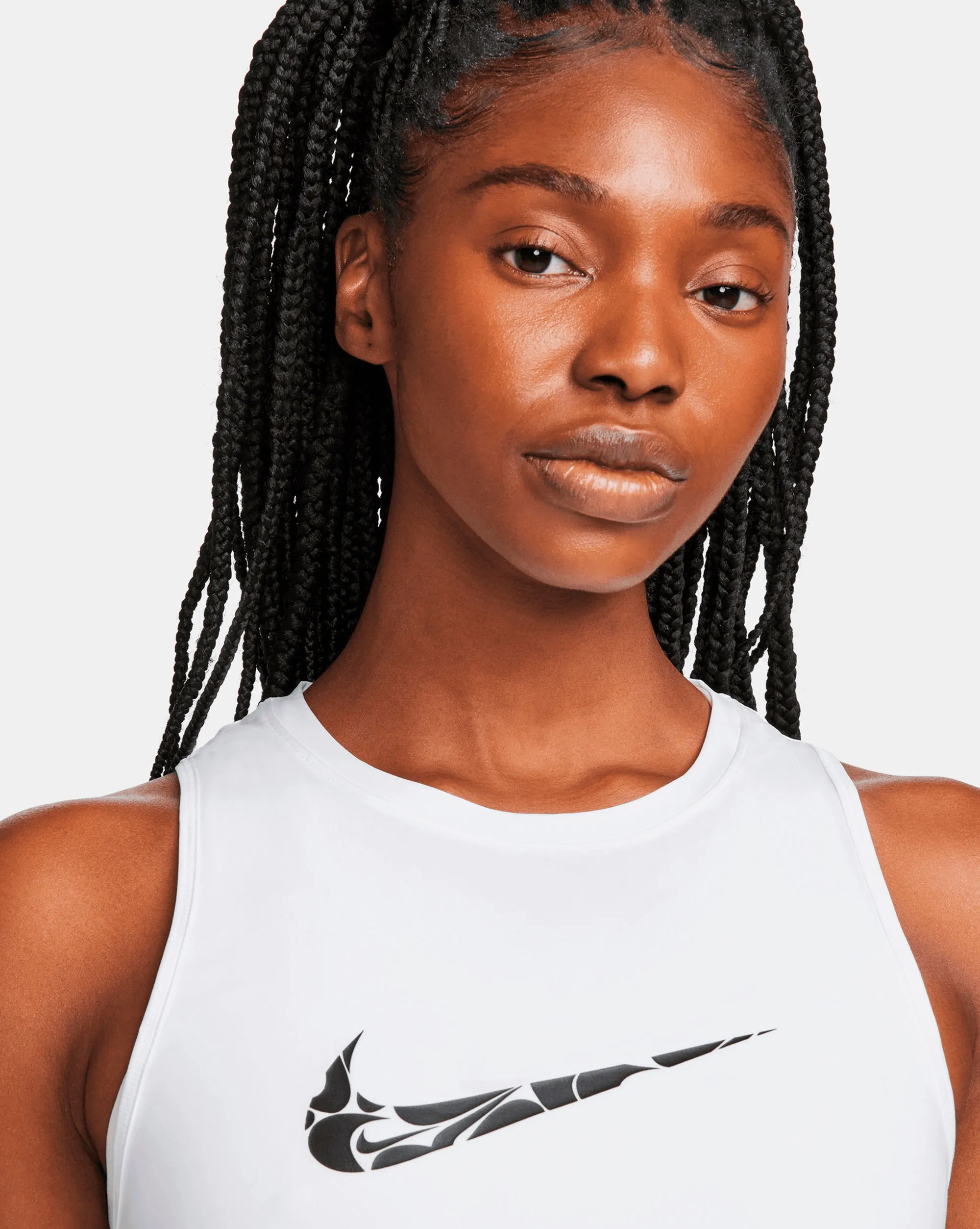 Nike One Swoosh Canotta da Running Dri-FIT  Bianco Donna