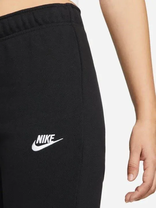 NIKE SPORTSWEAR CLUB FLEECE - Pantalone tuta nero slim fit con elastico in vita e lacci                                         