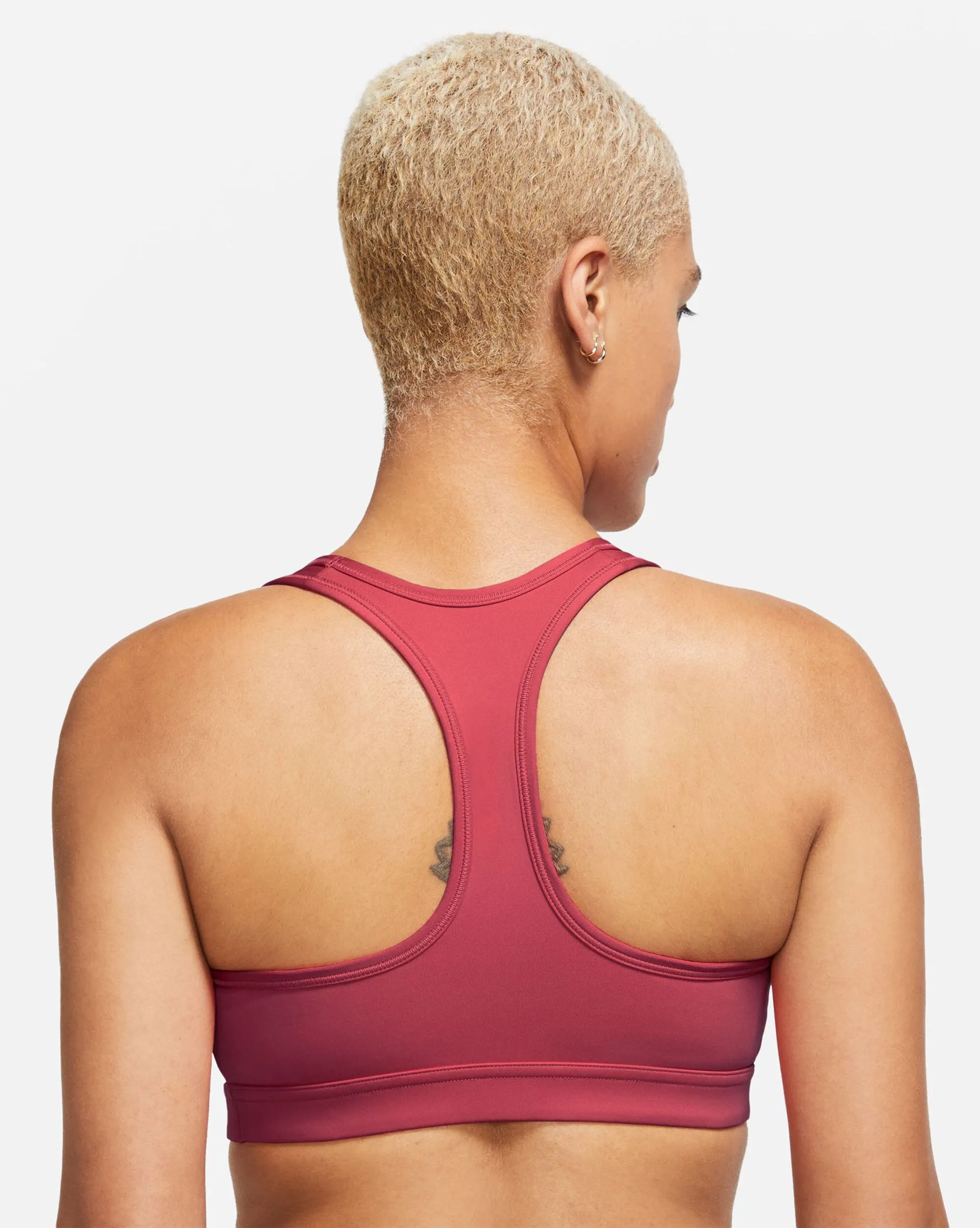 Nike Swoosh Bra Medium Support Rosso Donna