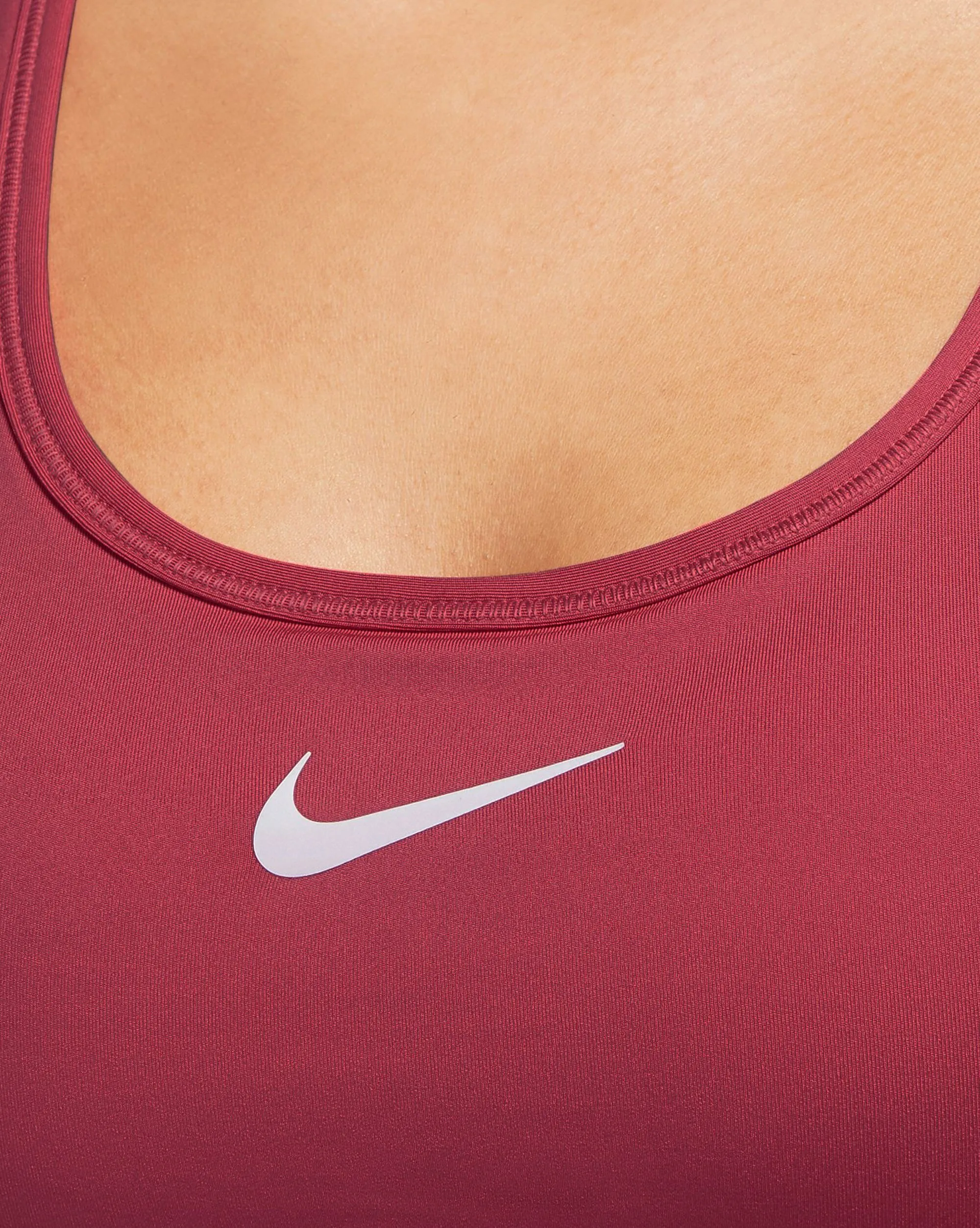 Nike Swoosh Bra Medium Support Rosso Donna