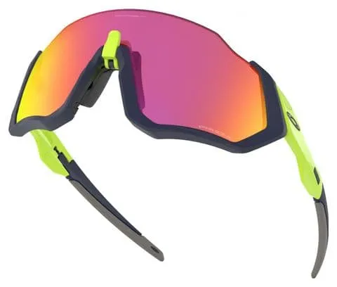 OAKLEY Flight Jacket Occhiali da sole Blu Navy / Giallo / Prizm Road