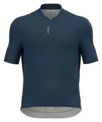 Odlo Zeroweight Short Sleeve Zip Jersey Blue