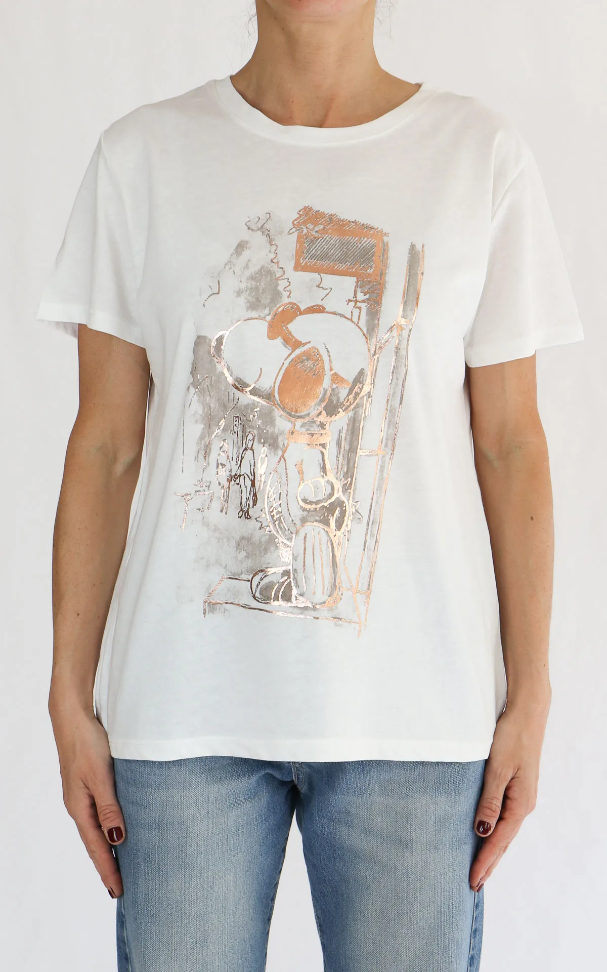 Off-on – T-shirt regular – Snoopy bronzo