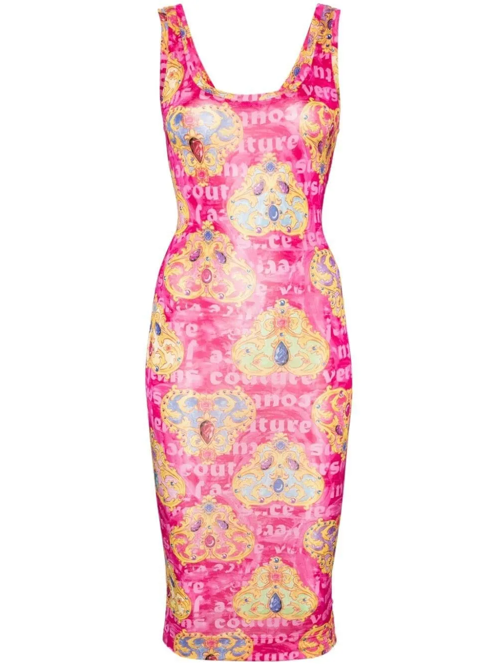 `Organzino Heart Couture` Print Mini Dress