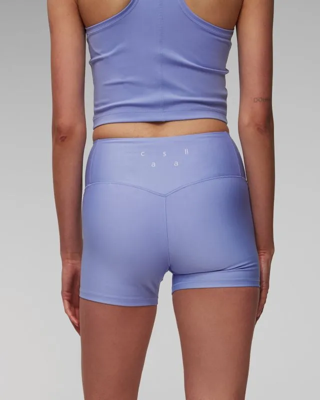 Pantaloncini blu a vita molto alta da allenamento da donna Casall Ultra High Waist Hot Pant