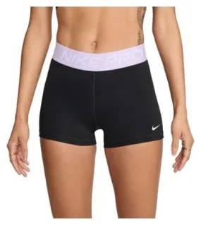 Pantaloncini Nike Pro 8cm Nero Bianco Donna