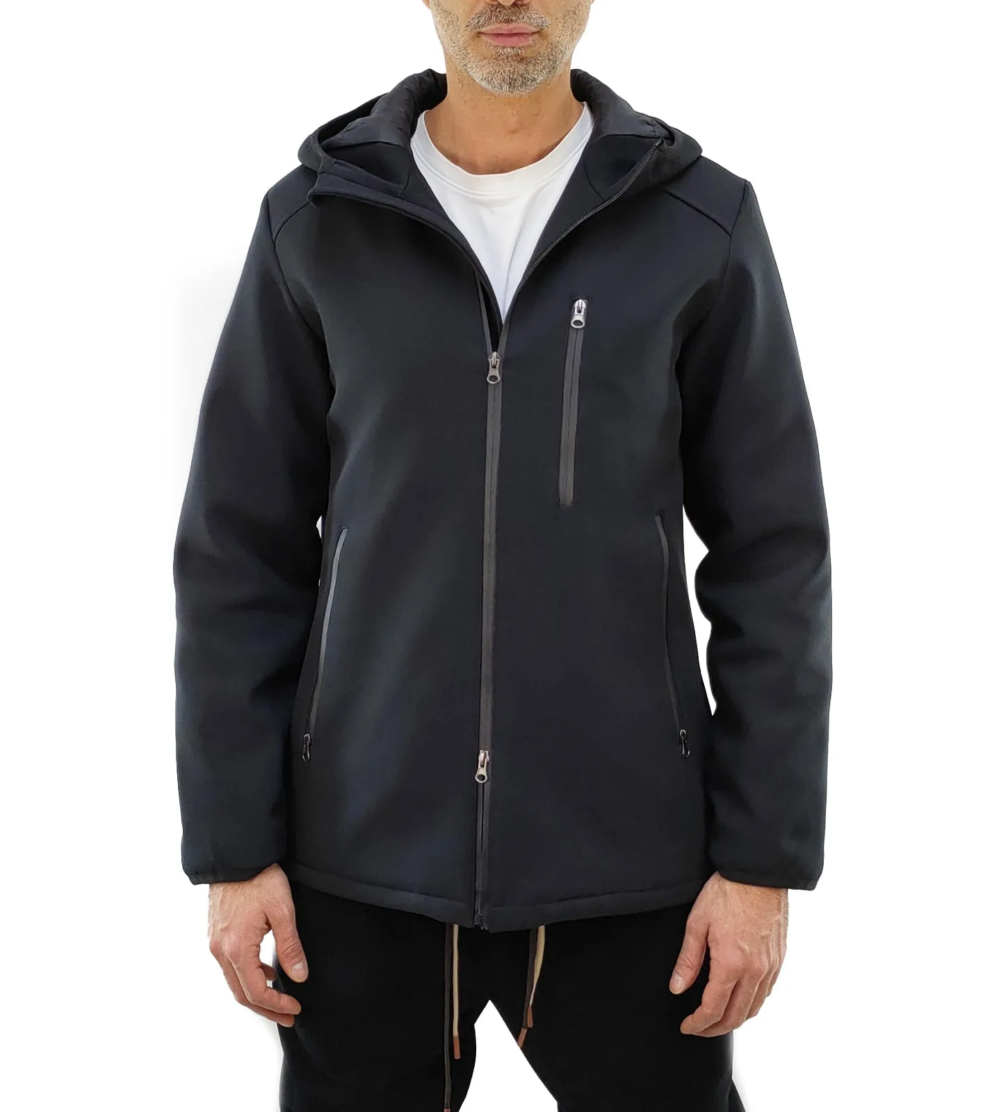 Parka Uomo con Cappuccio colore Nero
