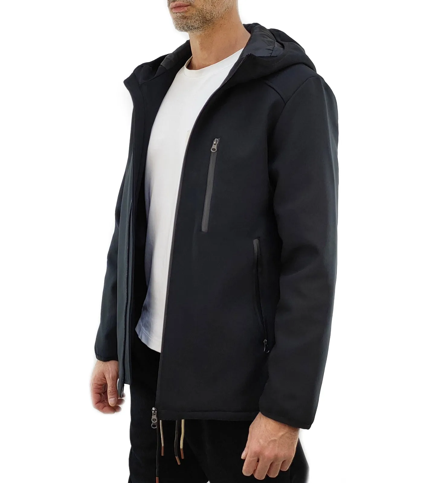 Parka Uomo con Cappuccio colore Nero