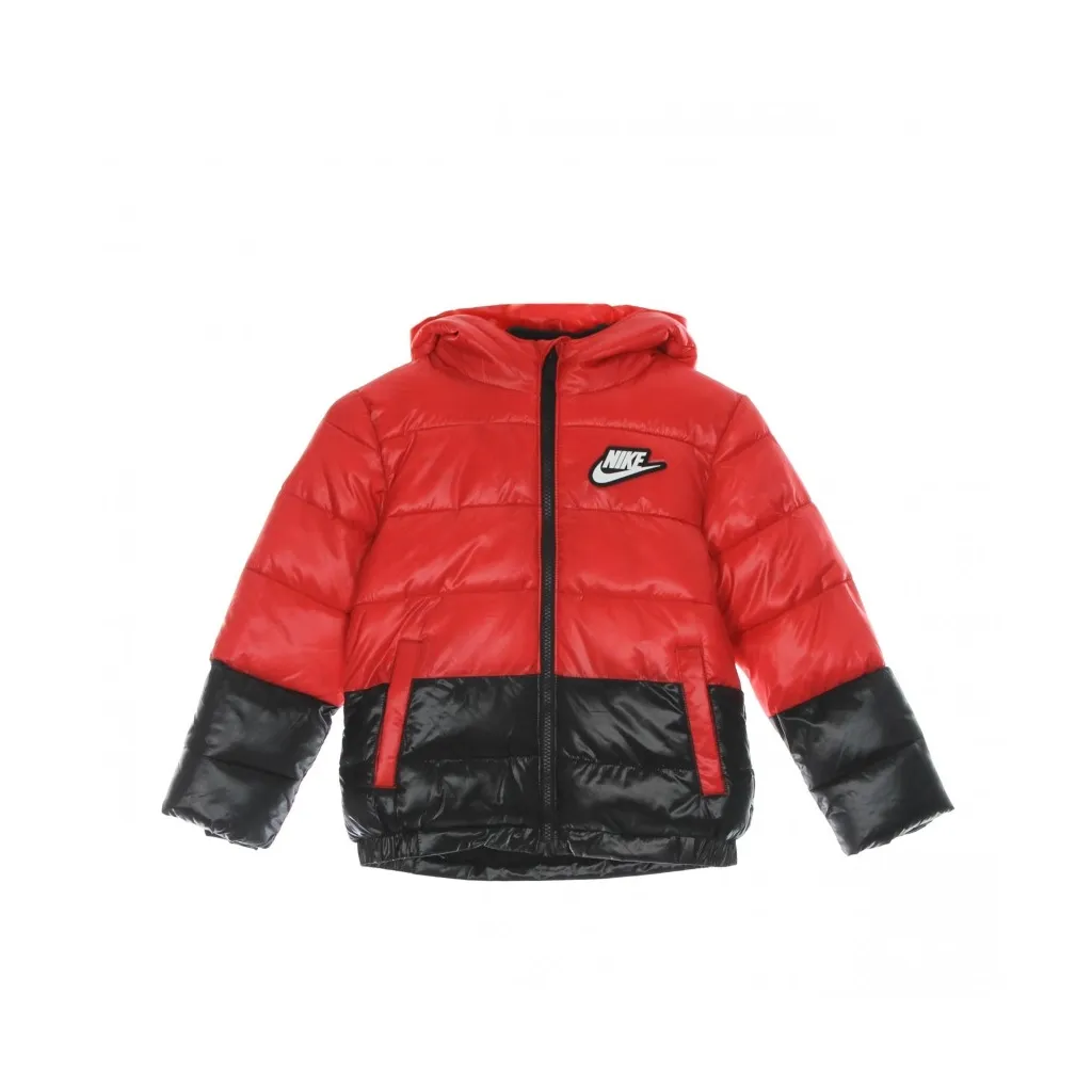 piumino bambino color block down jacket UNIVERSITY RED