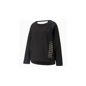 PUMA DONNA FELPA MOTO CREW SWEATSHIRT COLORE NERO