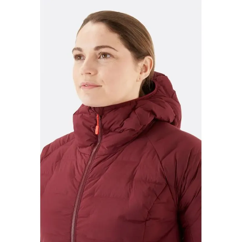 Rab Cubit Stretch Down Hooded Jacket (Deep Heather) Donna