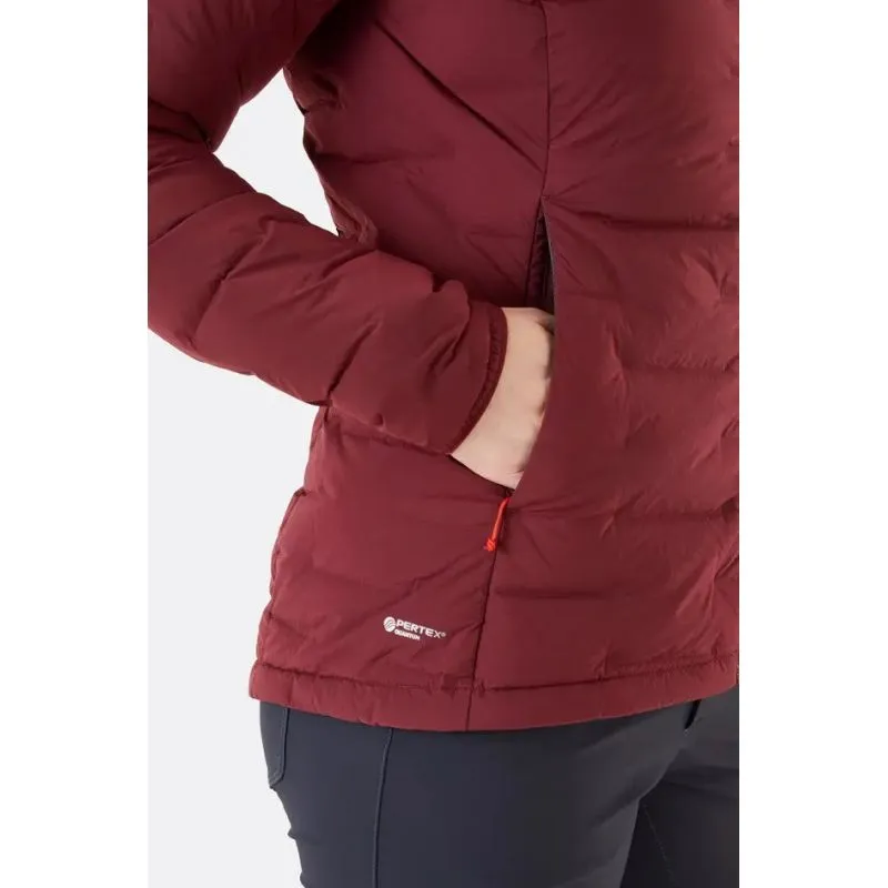 Rab Cubit Stretch Down Hooded Jacket (Deep Heather) Donna