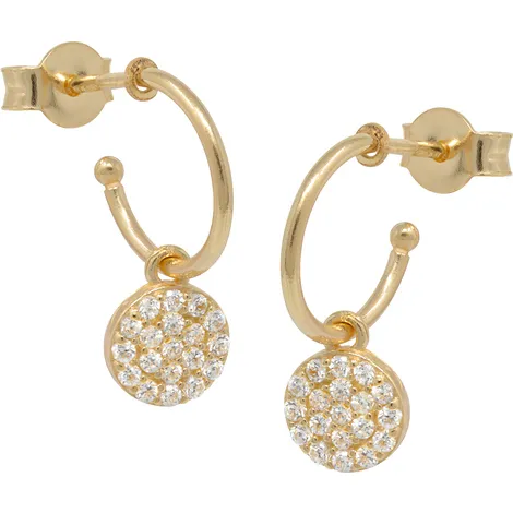 SARNIORO Orecchini ear cuff in oro 9Kt con pendente