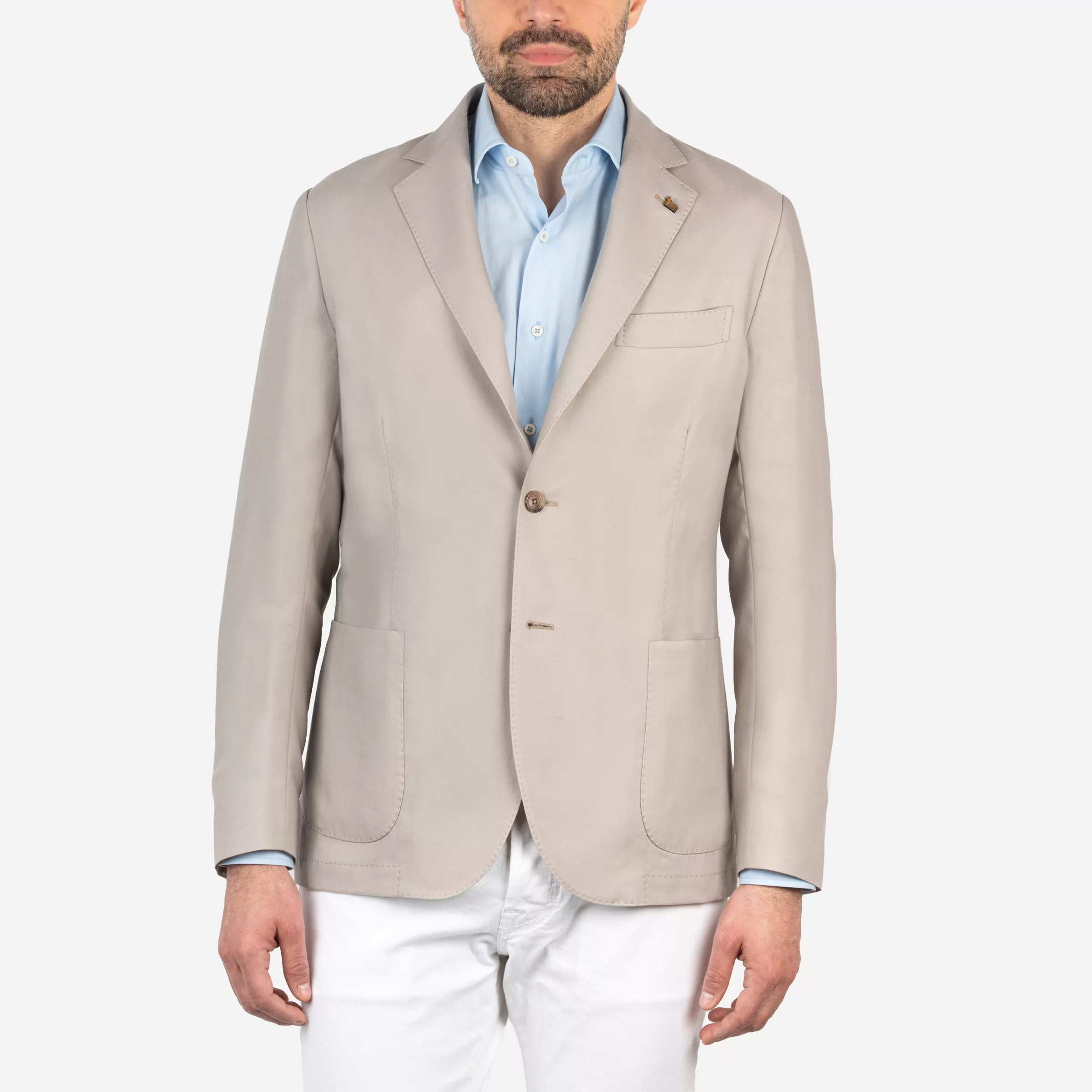 Single-breasted cashmere jacket