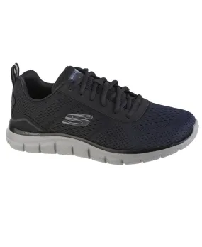 SKECHERS 232399 RIPKENT navy black nero scarpe uomo sneakers lacci memory foam