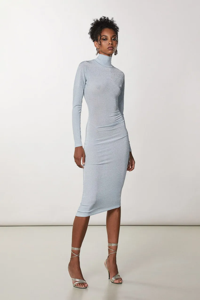 Slim-Fit-Kleid aus Lurex-Jersey