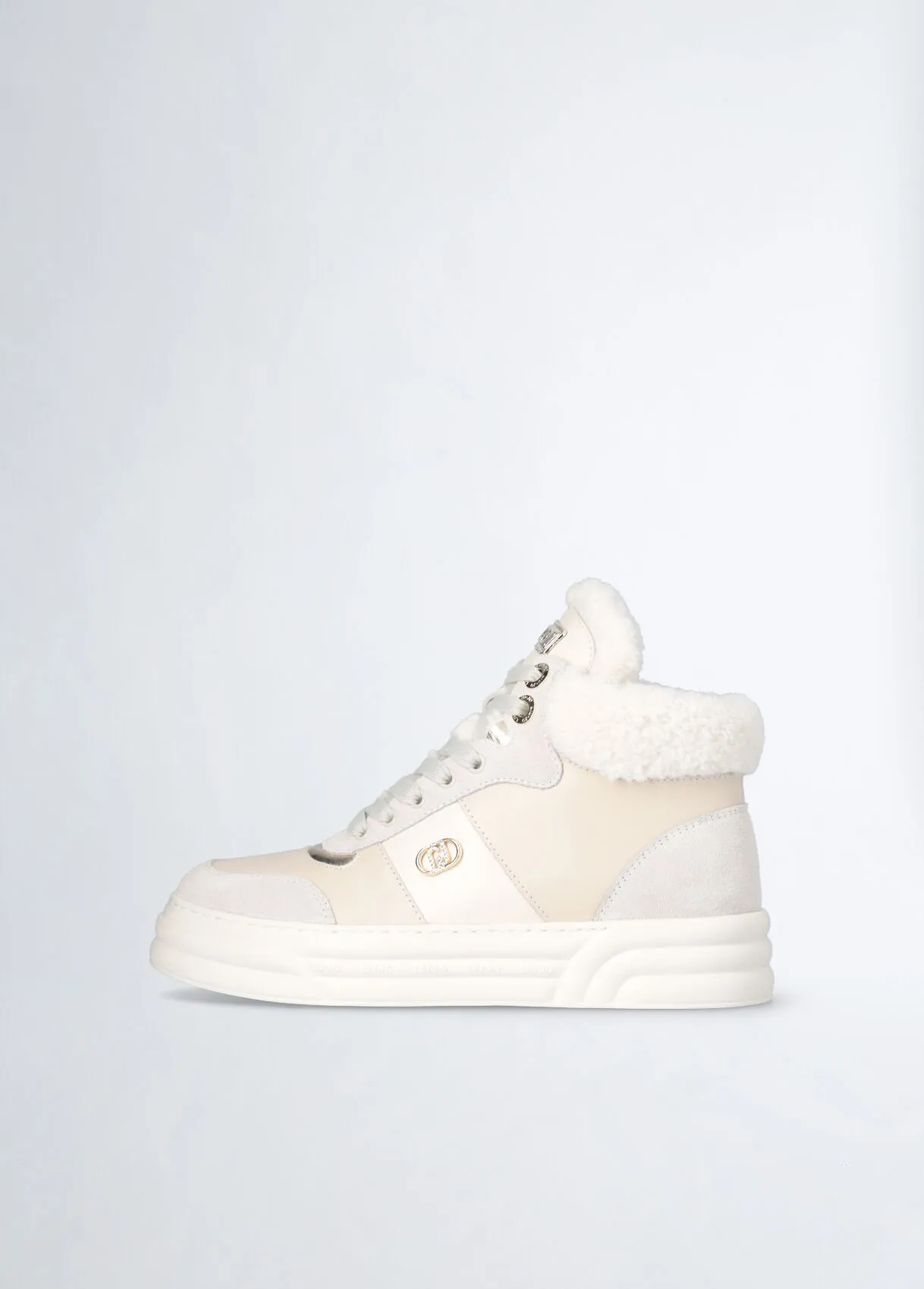 Sneakers basket in pelle effetto warm