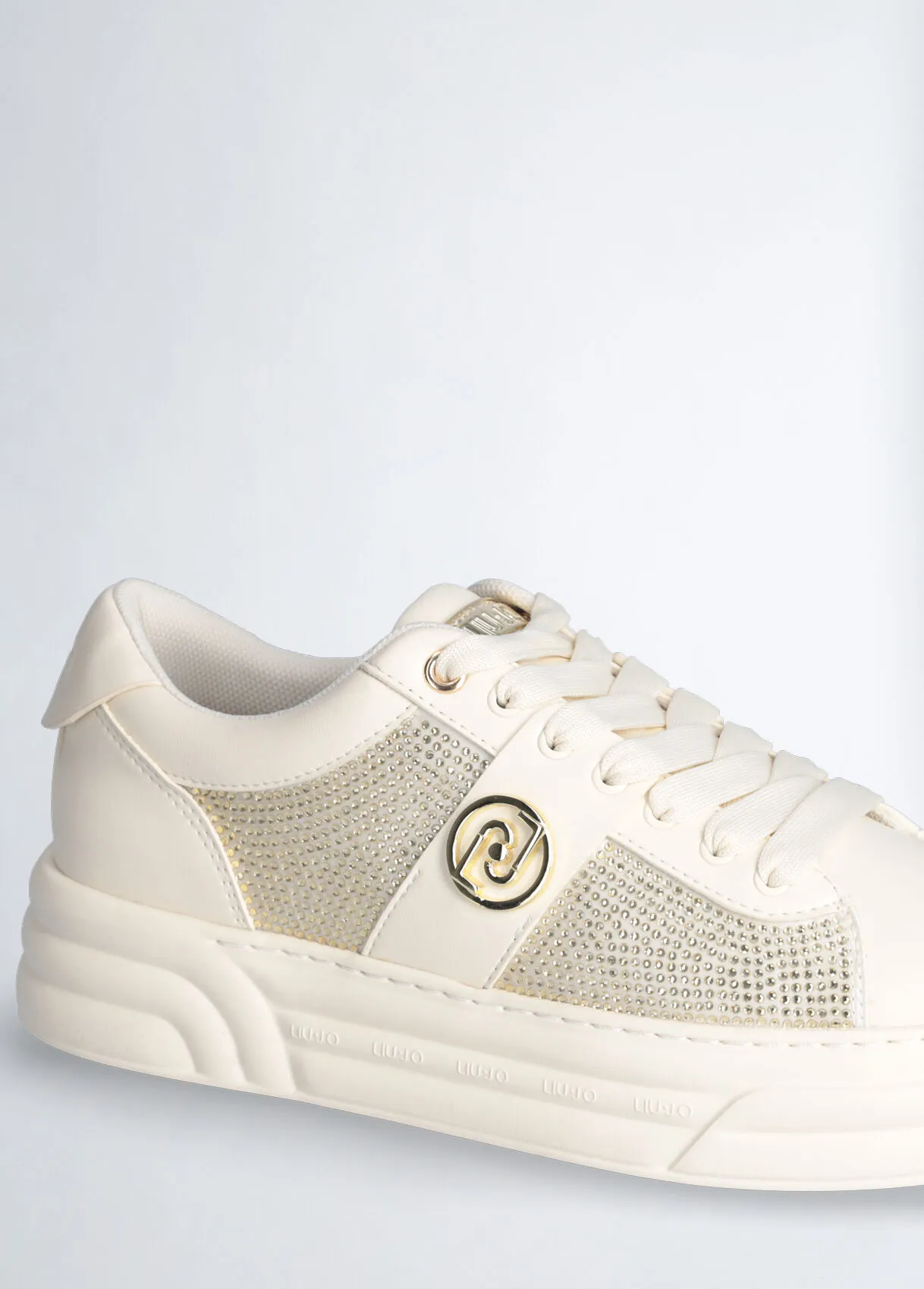 Sneakers platform con strass