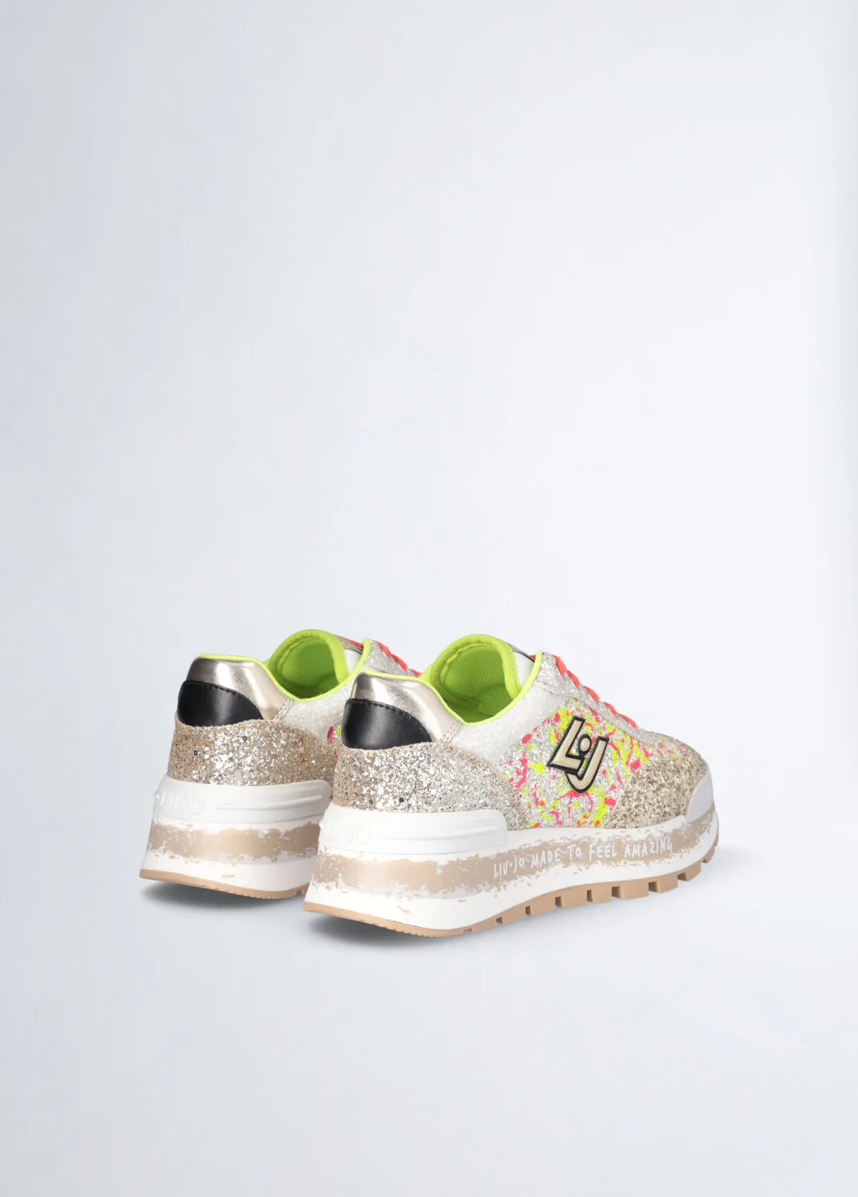 Sneakers platform full glitter