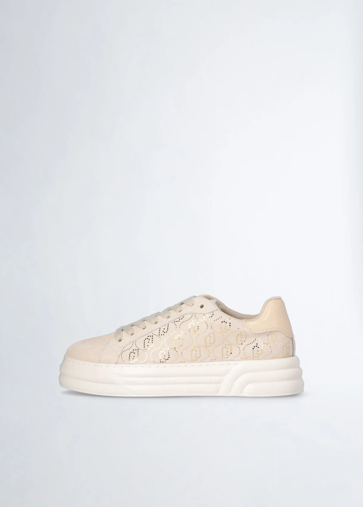 Sneakers platform monogram beige