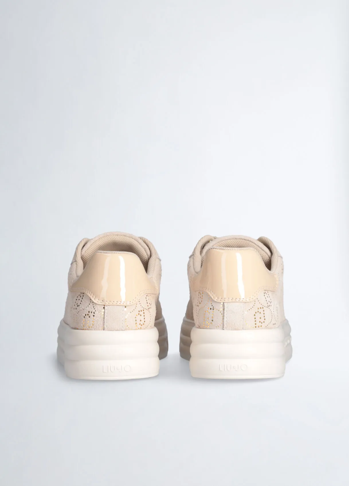 Sneakers platform monogram beige