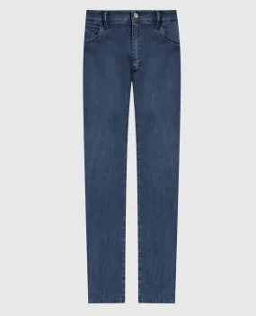 Stefano Ricci Jeans blu con logo ricamato M8T32S3070TK665