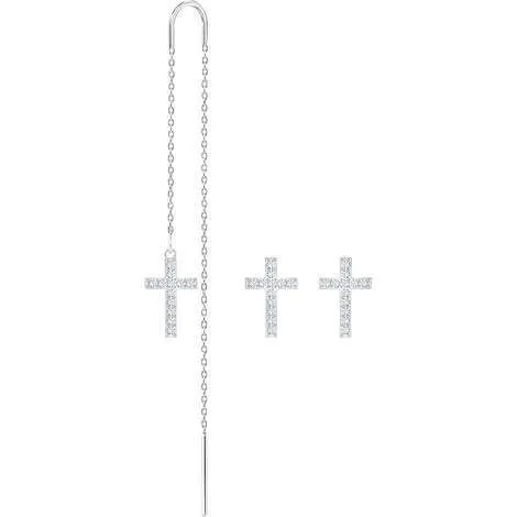 SWAROVSKI Orecchini donna gioielli Swarovski Mini Cross 5372876