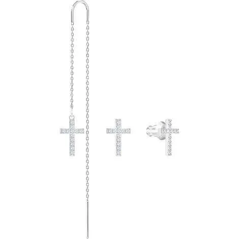 SWAROVSKI Orecchini donna gioielli Swarovski Mini Cross 5372876