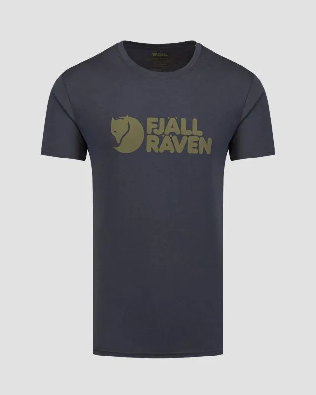 T-shirt blu scuro da uomo Fjallraven Logo T-shirt M