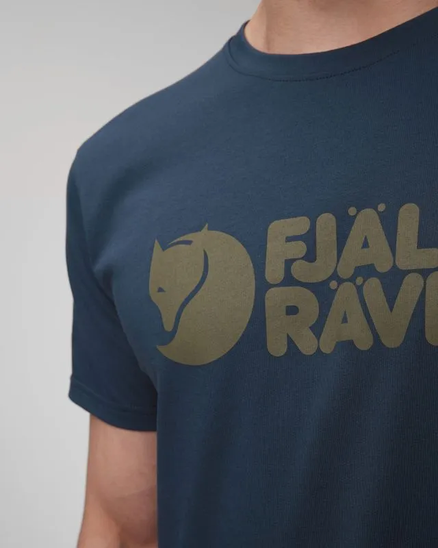 T-shirt blu scuro da uomo Fjallraven Logo T-shirt M