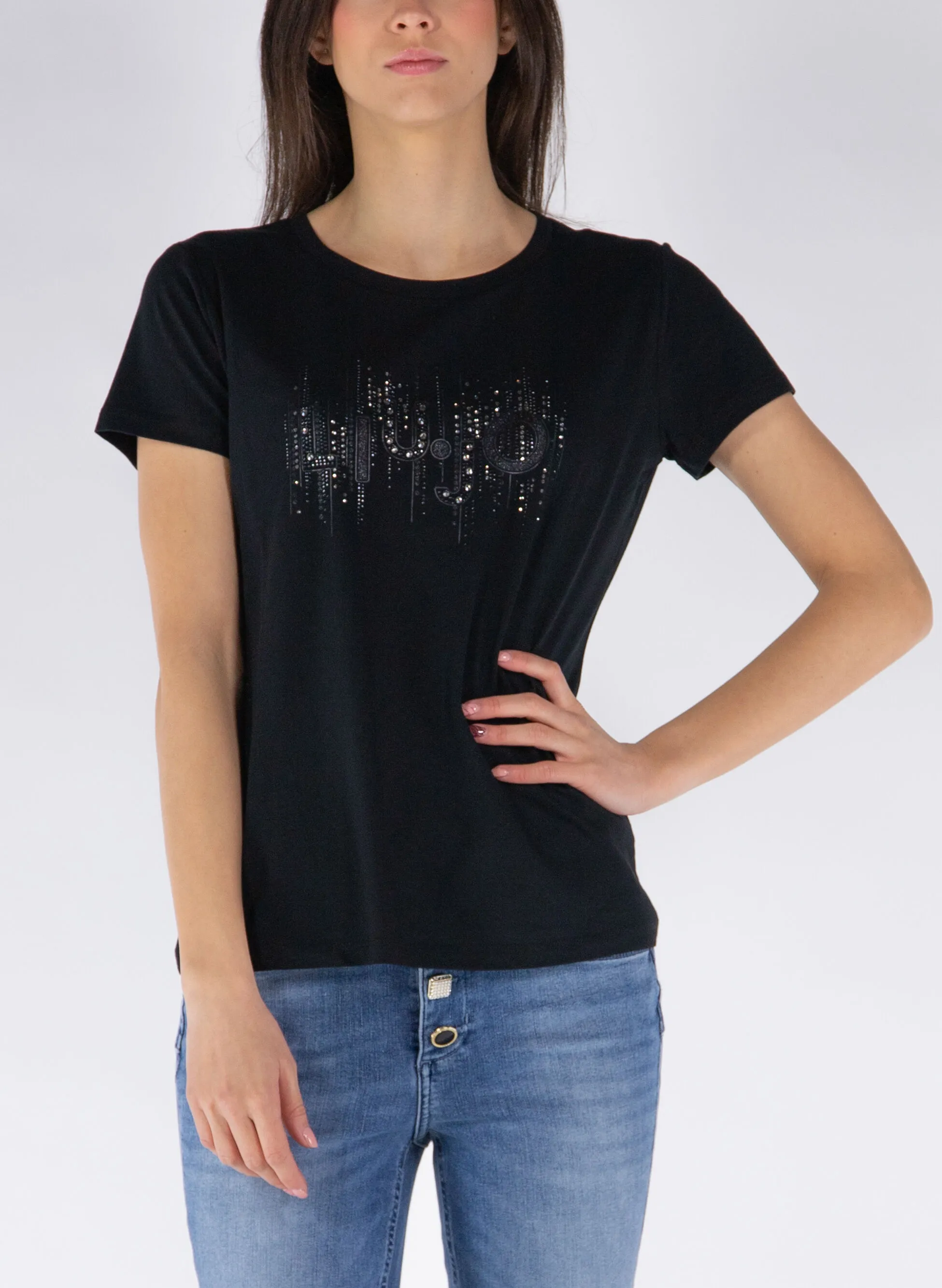 t-shirt logo strass