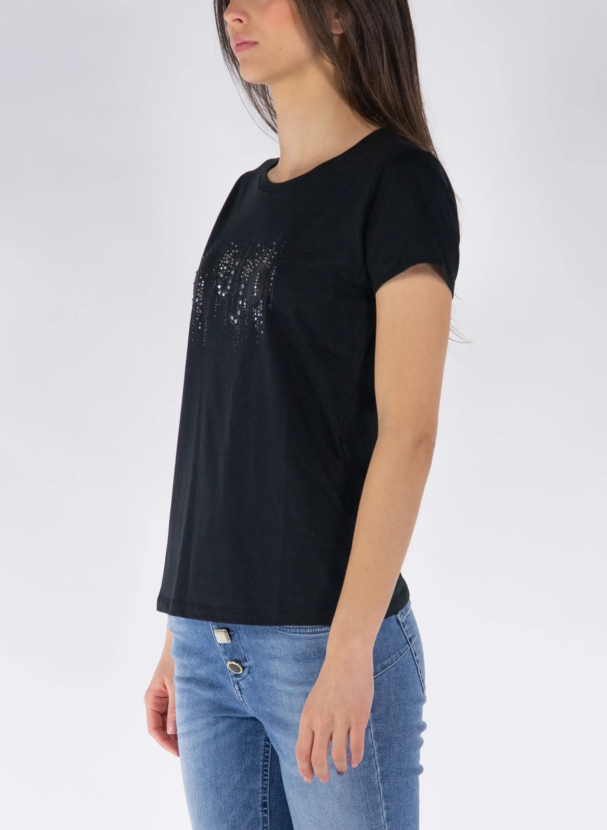 t-shirt logo strass