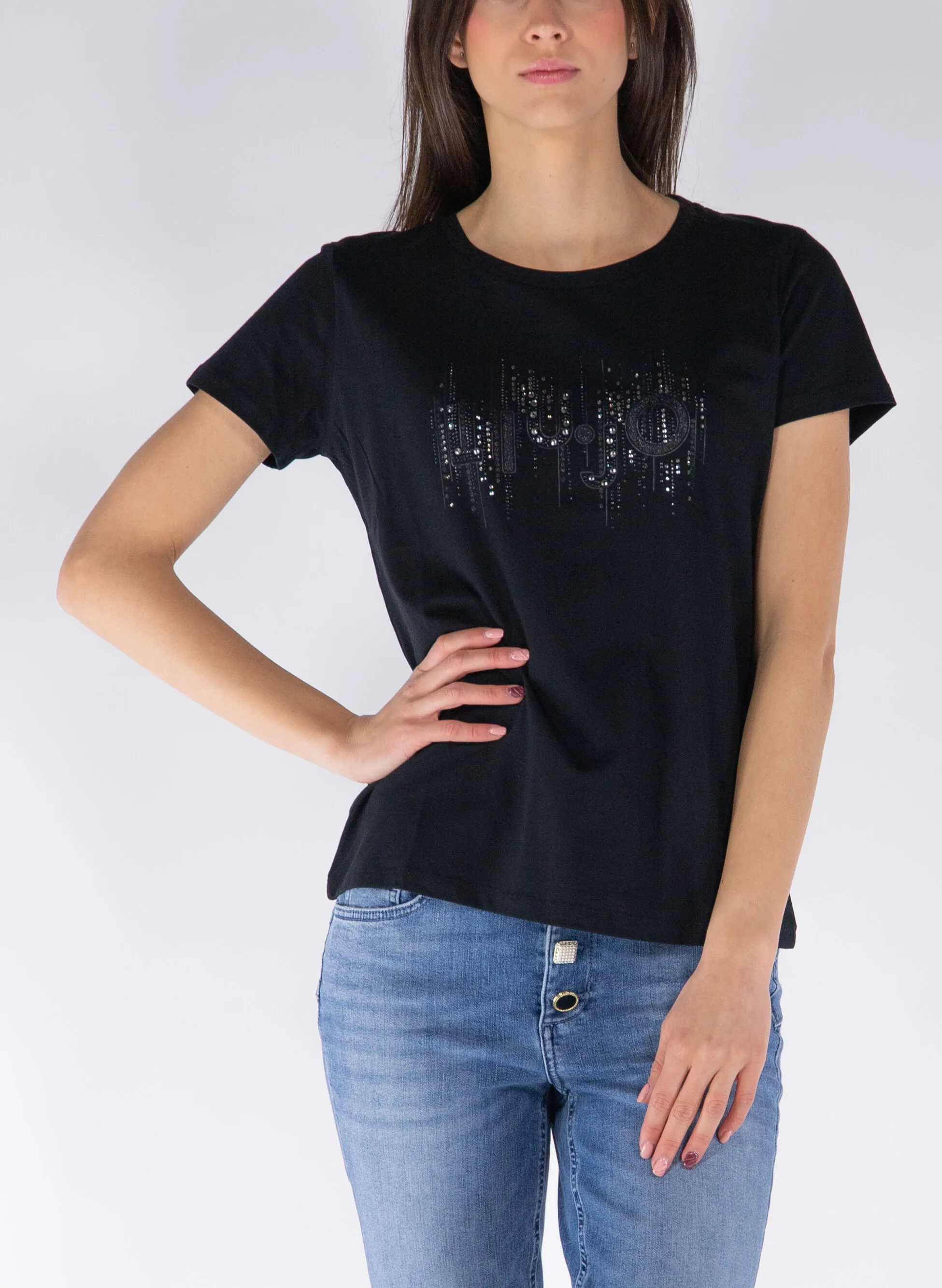 t-shirt logo strass