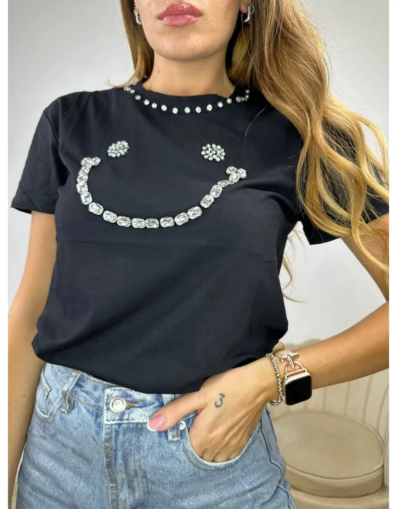 T-SHIRT SMILE NERA