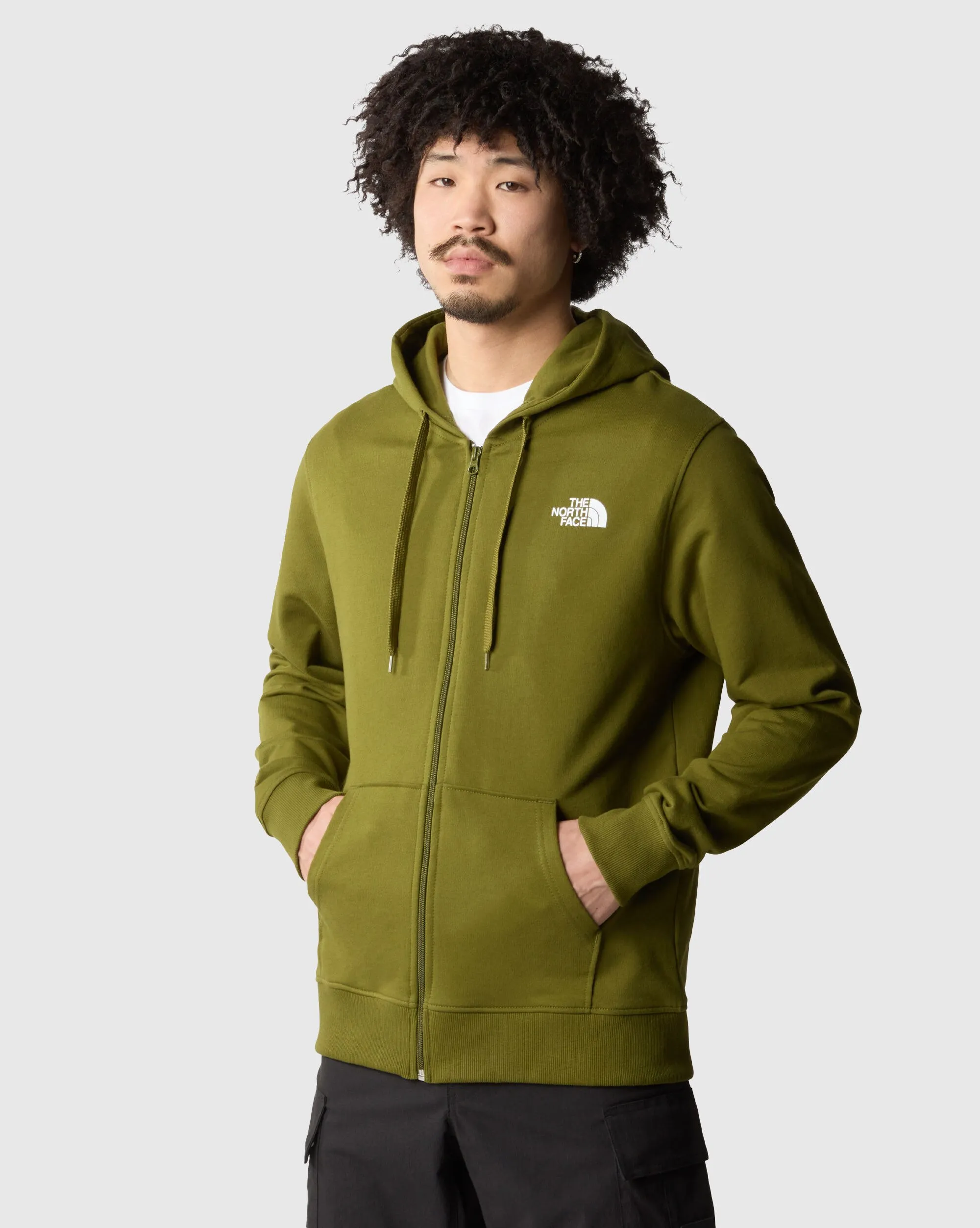 The North Face Felpa Con Cappuccio Full-Zip Open Gate Verde Uomo