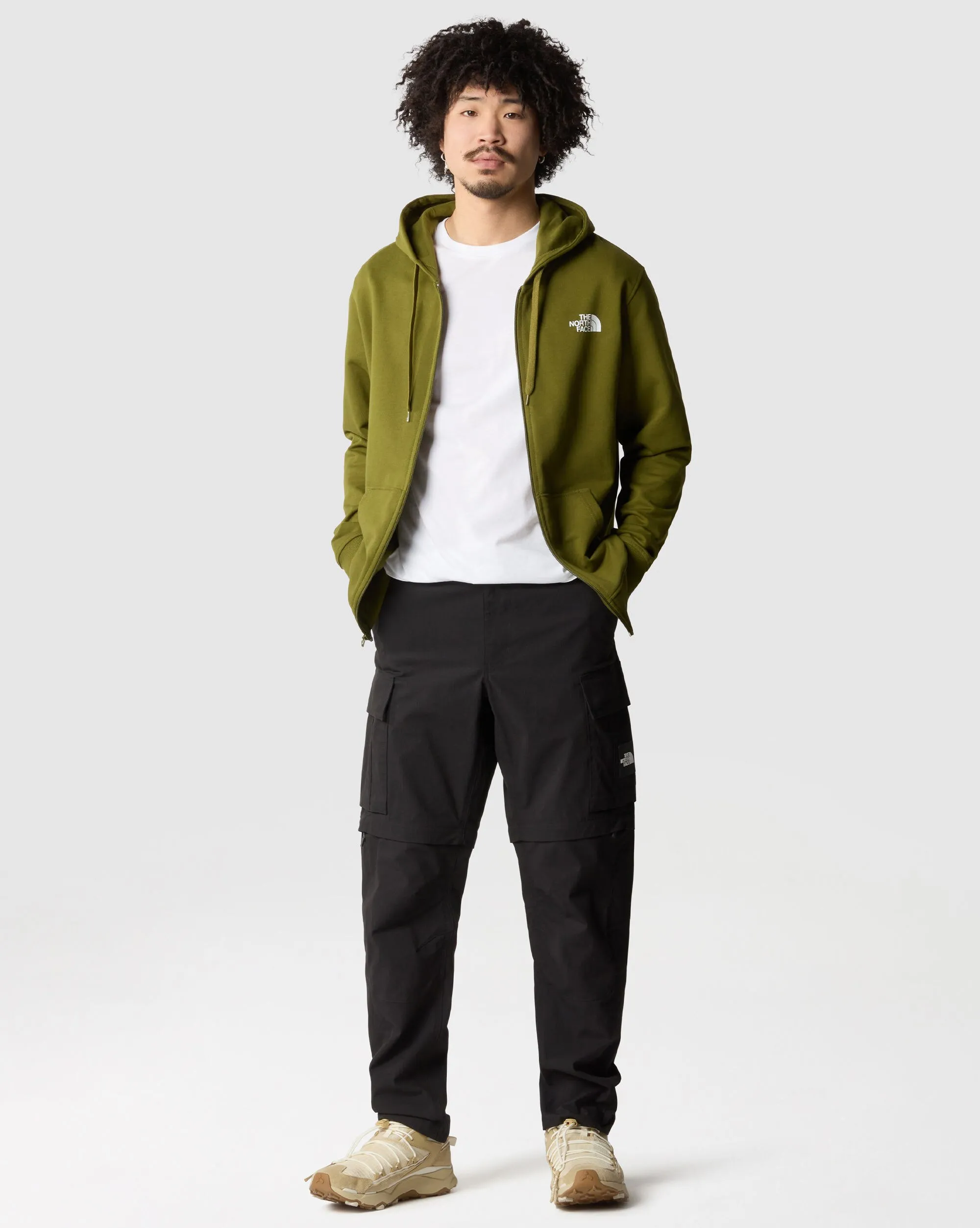 The North Face Felpa Con Cappuccio Full-Zip Open Gate Verde Uomo