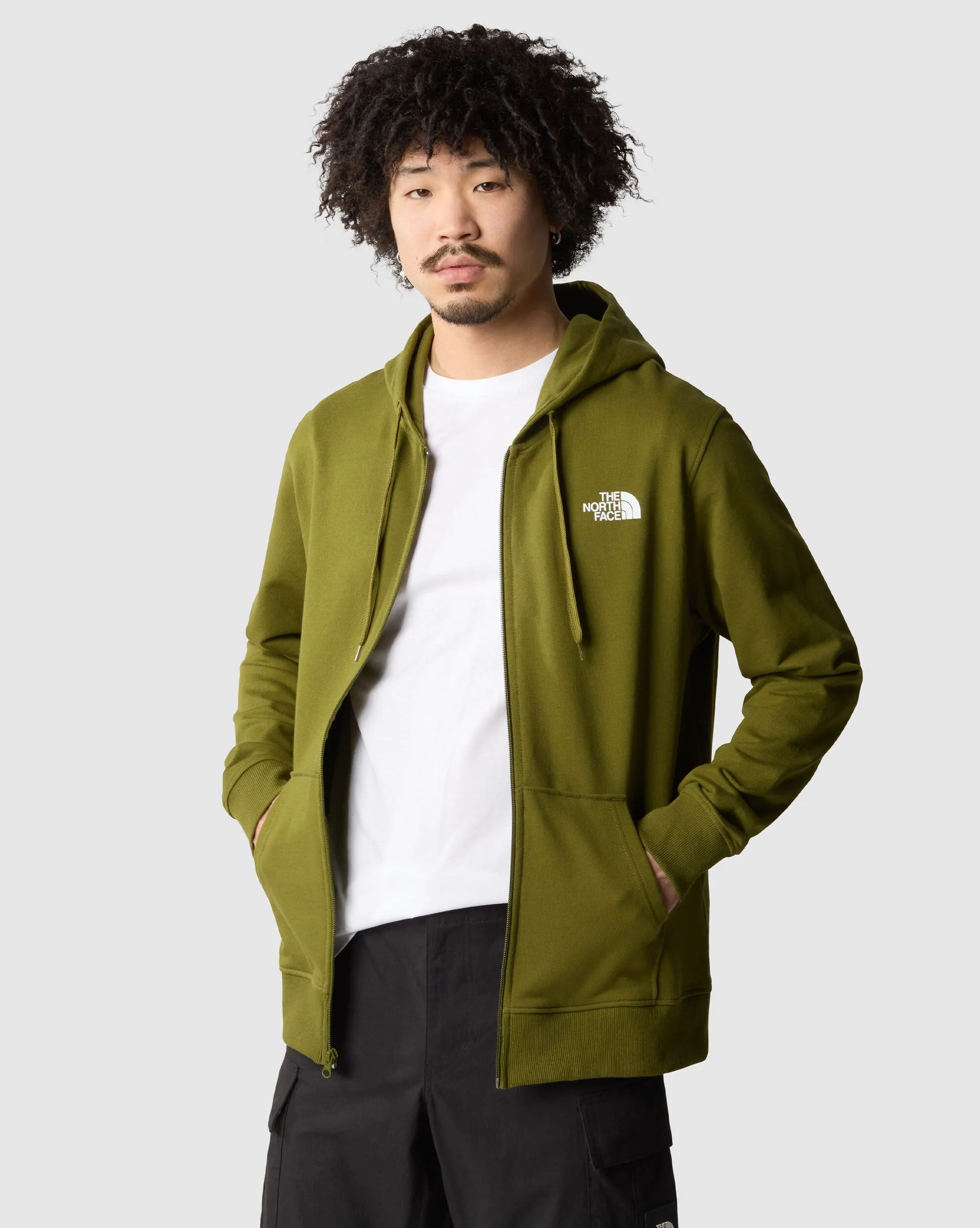 The North Face Felpa Con Cappuccio Full-Zip Open Gate Verde Uomo