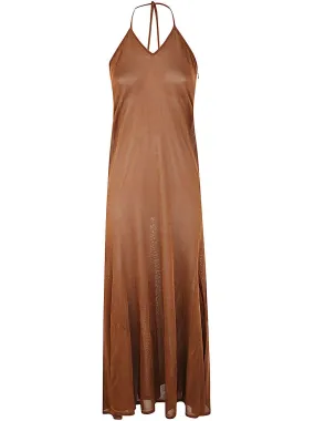 TOM FORD SLINKY VISCOSE JERSEY - 14GG HALTERNECK DRESS