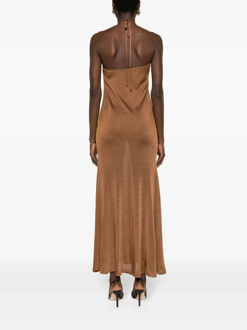 TOM FORD SLINKY VISCOSE JERSEY - 14GG HALTERNECK DRESS