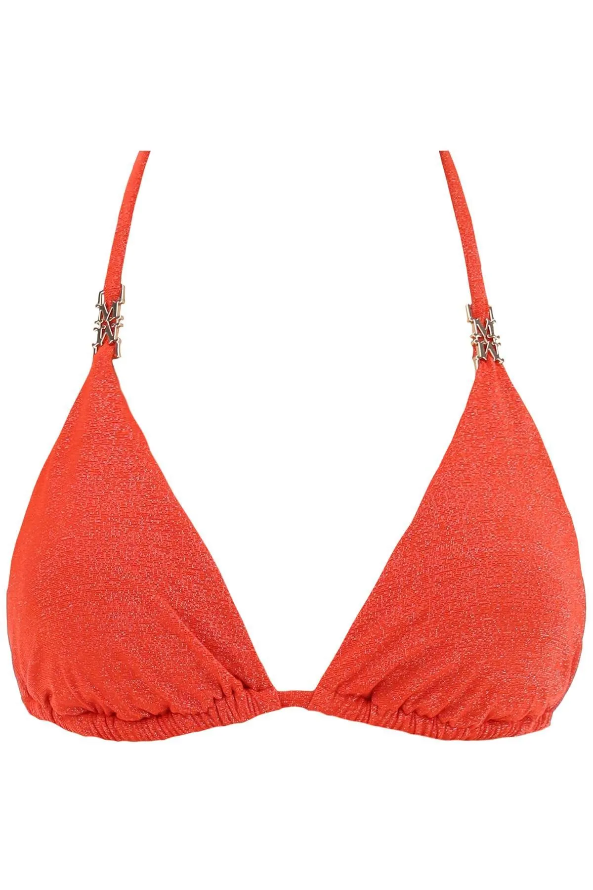 Top bikini a triangolo in jersey e lurex