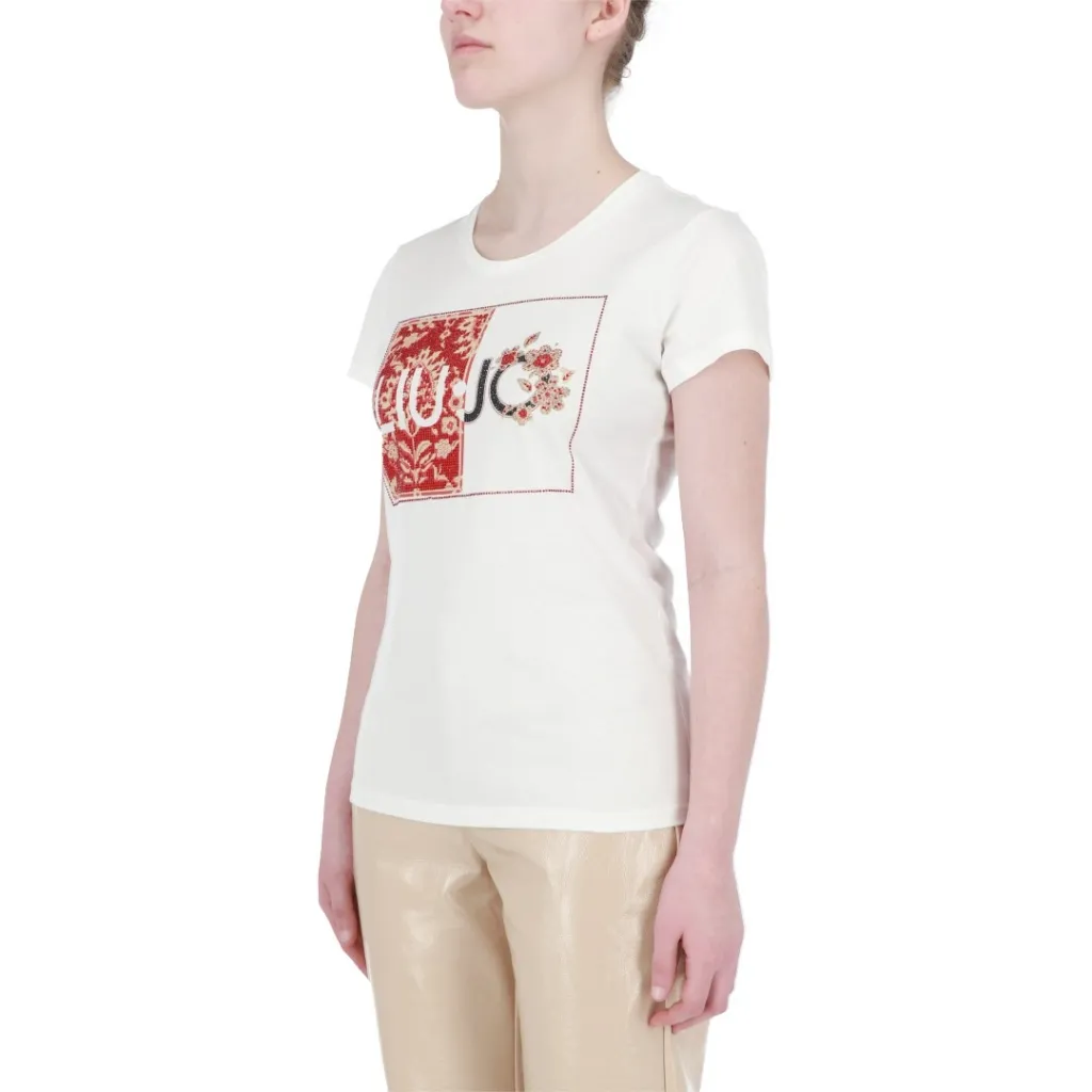 Tshirt Liu Jo Jeans Donna Moda BIANCO LIU JO