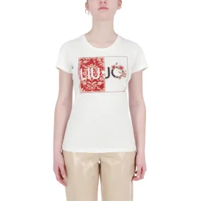 Tshirt Liu Jo Jeans Donna Moda BIANCO LIU JO