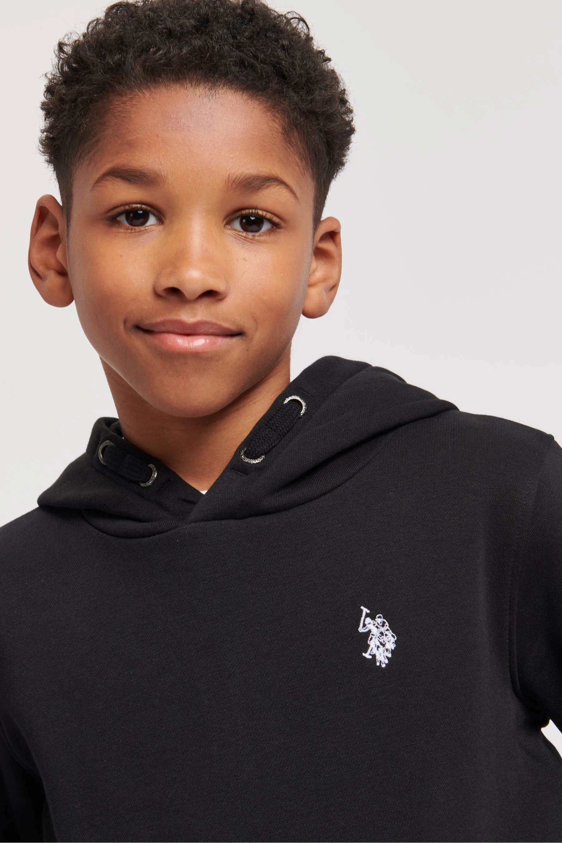 U.S. Polo Assn. Felpa bambini con doppio cavaliere e cappuccio    