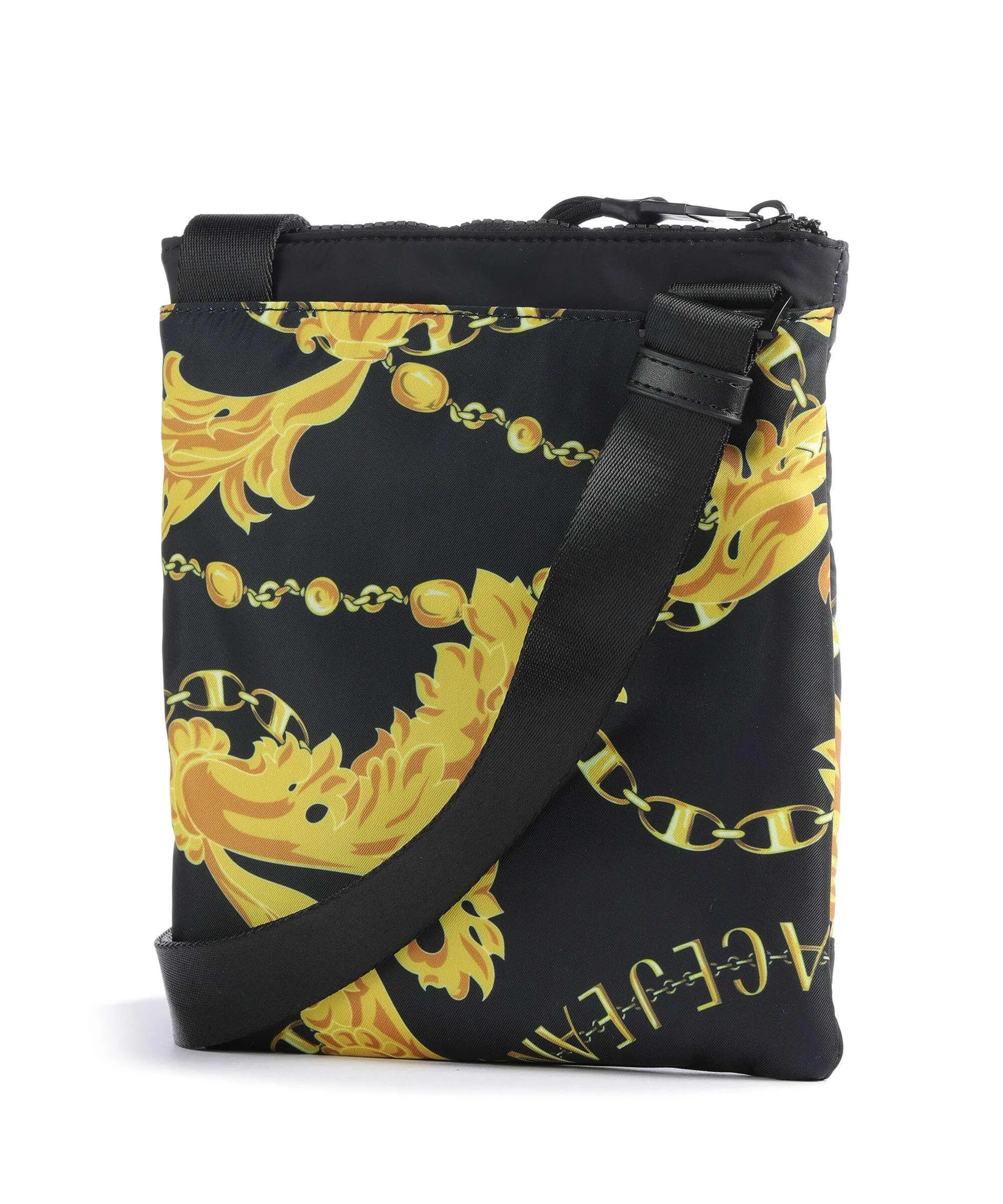  Versace Jeans Couture Iconic Printed Logo Borsa a tracolla poliestere nero  