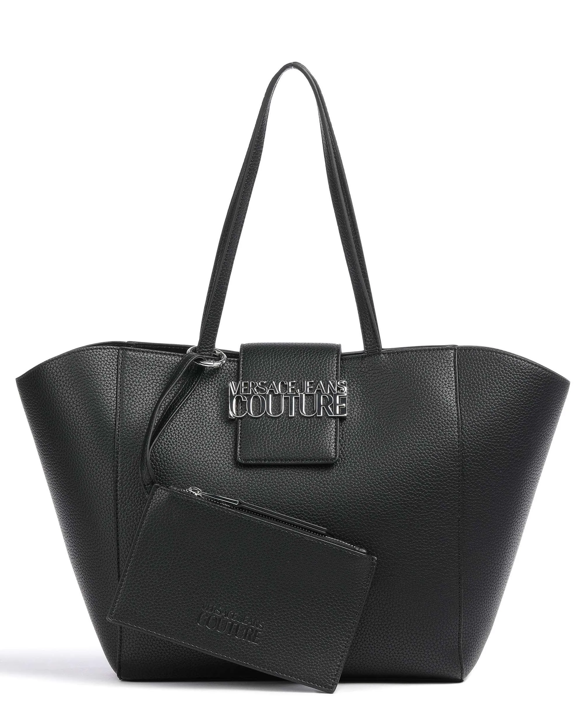  Versace Jeans Couture Logo Loop Borsa shopper pelle sintetica nero  