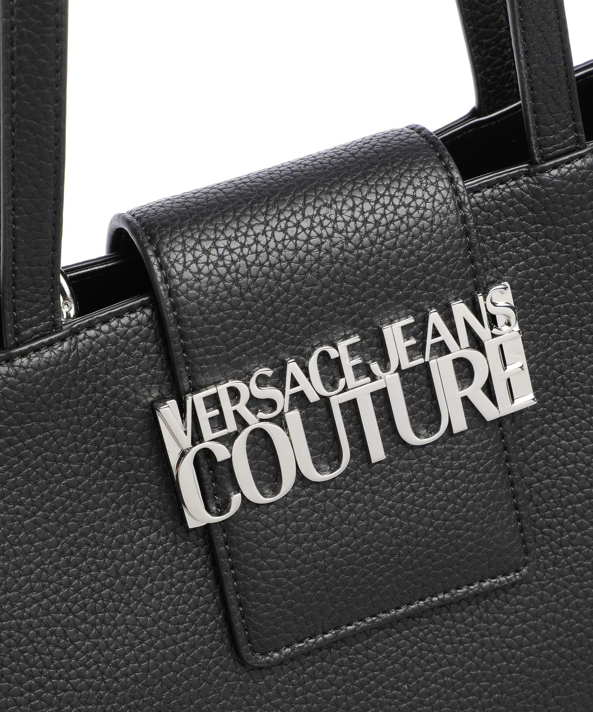  Versace Jeans Couture Logo Loop Borsa shopper pelle sintetica nero  