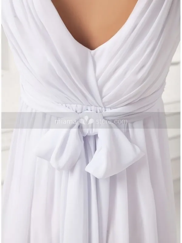 VIVIAN - Sheath Empire waist V-neck Floor length Wedding dress