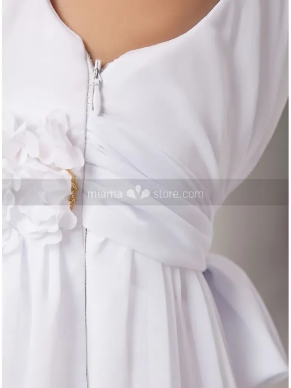 VIVIAN - Sheath Empire waist V-neck Floor length Wedding dress